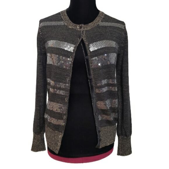 Aquilano Rimondi Wool & Silk Sequined Long Sleeve Knit...